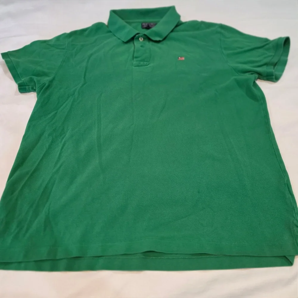 Polo Jeans Co Ralph Lauren Polo Shirt Mens XXL Green Good Vintage Flag Logo